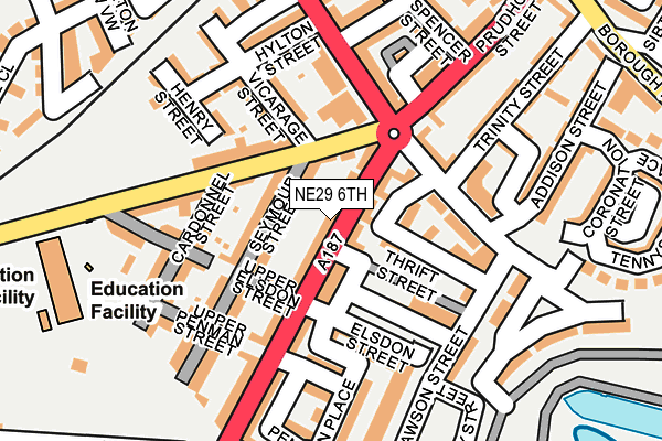 NE29 6TH map - OS OpenMap – Local (Ordnance Survey)