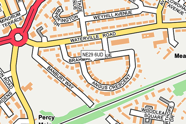 NE29 6UD map - OS OpenMap – Local (Ordnance Survey)