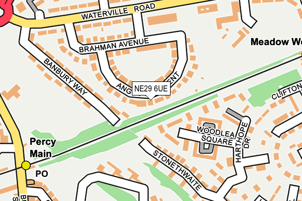 NE29 6UE map - OS OpenMap – Local (Ordnance Survey)