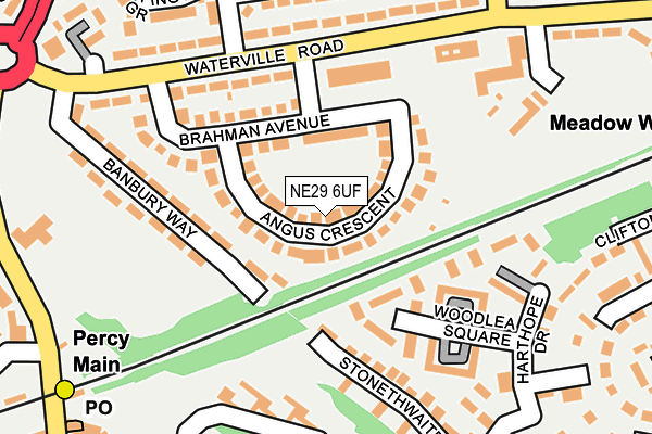 NE29 6UF map - OS OpenMap – Local (Ordnance Survey)