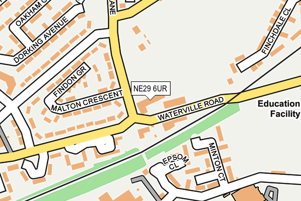 NE29 6UR map - OS OpenMap – Local (Ordnance Survey)