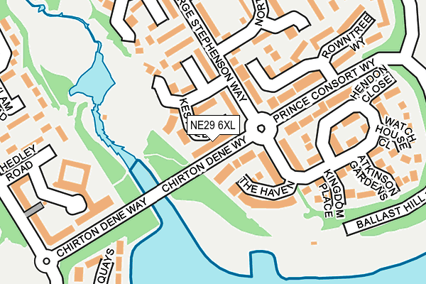NE29 6XL map - OS OpenMap – Local (Ordnance Survey)