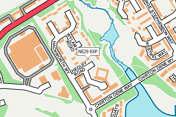 NE29 6XP map - OS OpenMap – Local (Ordnance Survey)