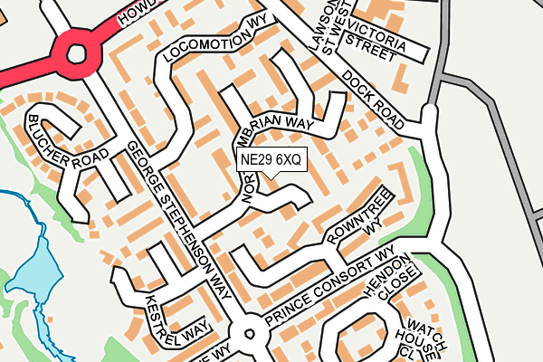 NE29 6XQ map - OS OpenMap – Local (Ordnance Survey)