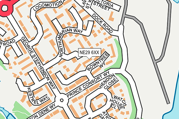 NE29 6XX map - OS OpenMap – Local (Ordnance Survey)