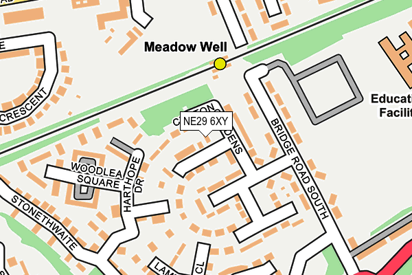 NE29 6XY map - OS OpenMap – Local (Ordnance Survey)