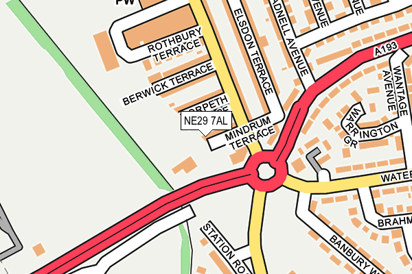 NE29 7AL map - OS OpenMap – Local (Ordnance Survey)