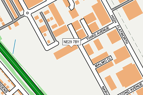 NE29 7BY map - OS OpenMap – Local (Ordnance Survey)