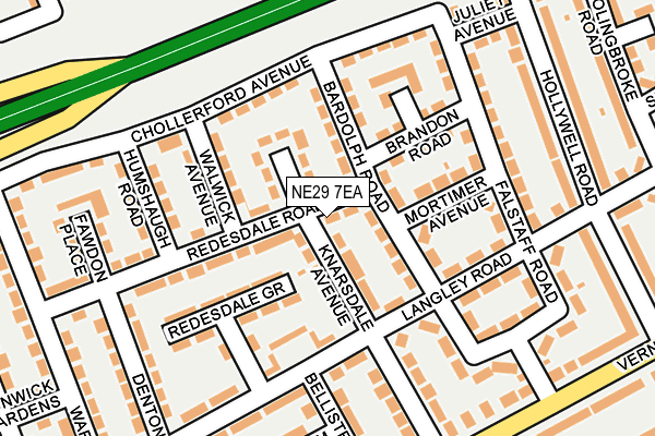 NE29 7EA map - OS OpenMap – Local (Ordnance Survey)