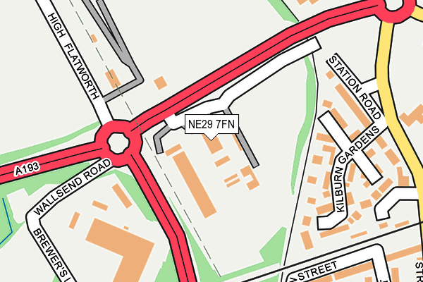 NE29 7FN map - OS OpenMap – Local (Ordnance Survey)