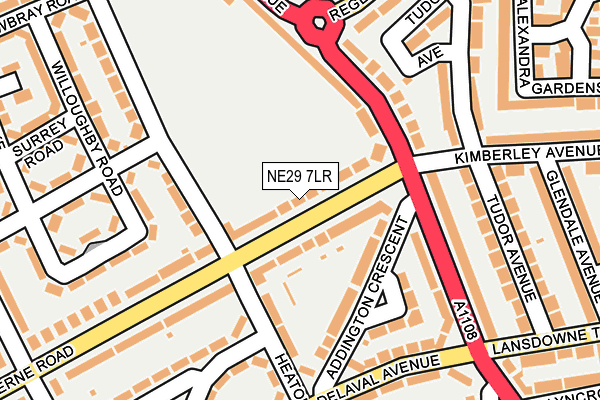 NE29 7LR map - OS OpenMap – Local (Ordnance Survey)