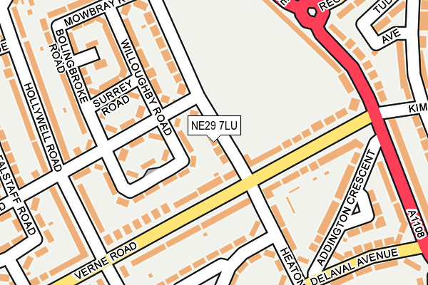 NE29 7LU map - OS OpenMap – Local (Ordnance Survey)