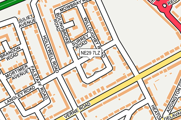 NE29 7LZ map - OS OpenMap – Local (Ordnance Survey)