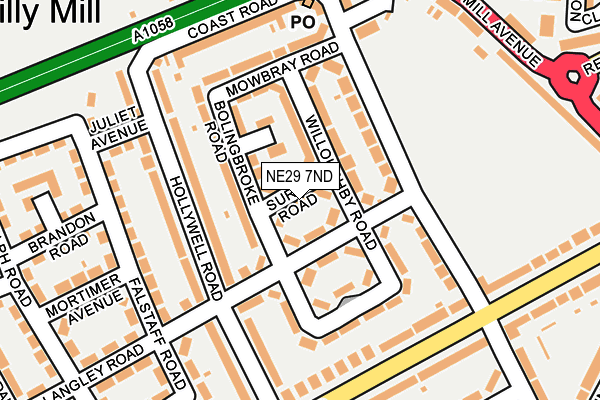 NE29 7ND map - OS OpenMap – Local (Ordnance Survey)