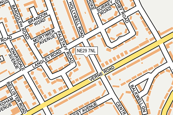 NE29 7NL map - OS OpenMap – Local (Ordnance Survey)