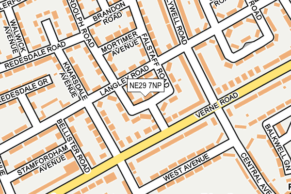NE29 7NP map - OS OpenMap – Local (Ordnance Survey)