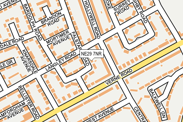 NE29 7NR map - OS OpenMap – Local (Ordnance Survey)