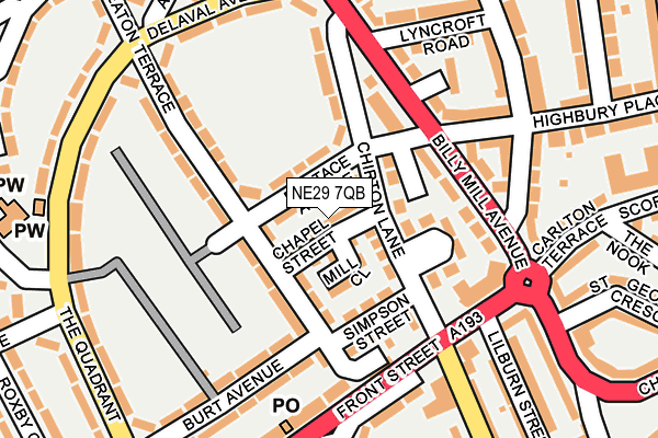 NE29 7QB map - OS OpenMap – Local (Ordnance Survey)