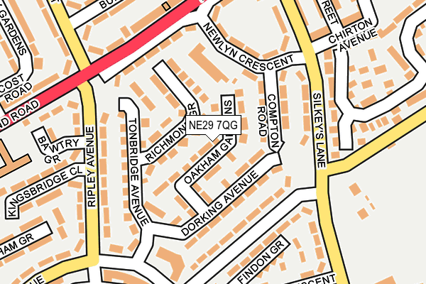 NE29 7QG map - OS OpenMap – Local (Ordnance Survey)