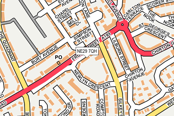 NE29 7QH map - OS OpenMap – Local (Ordnance Survey)