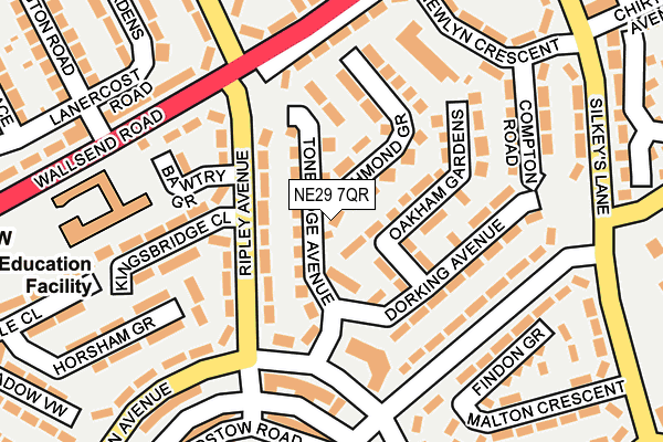 NE29 7QR map - OS OpenMap – Local (Ordnance Survey)
