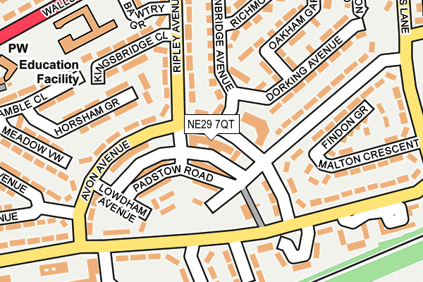 NE29 7QT map - OS OpenMap – Local (Ordnance Survey)