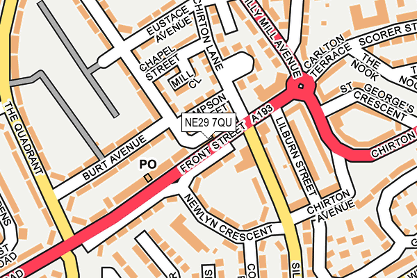 NE29 7QU map - OS OpenMap – Local (Ordnance Survey)