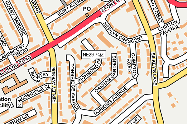 NE29 7QZ map - OS OpenMap – Local (Ordnance Survey)