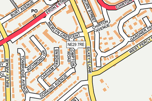 NE29 7RE map - OS OpenMap – Local (Ordnance Survey)