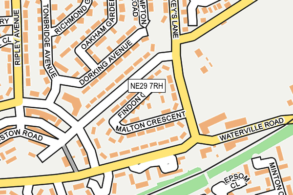 NE29 7RH map - OS OpenMap – Local (Ordnance Survey)