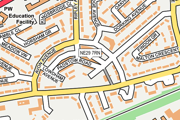 NE29 7RN map - OS OpenMap – Local (Ordnance Survey)