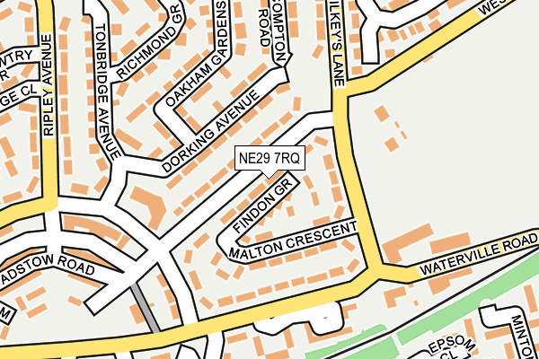 NE29 7RQ map - OS OpenMap – Local (Ordnance Survey)