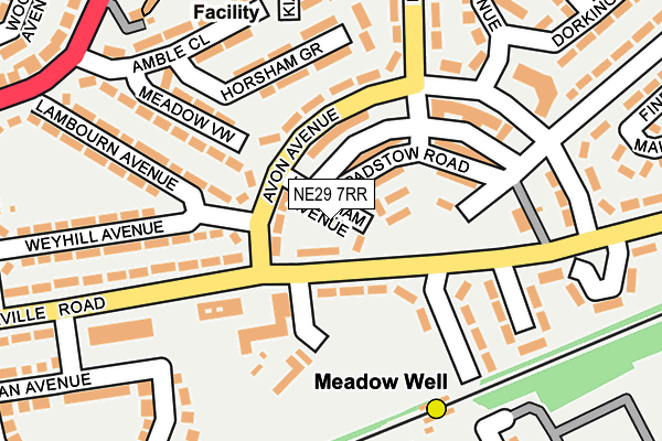 NE29 7RR map - OS OpenMap – Local (Ordnance Survey)