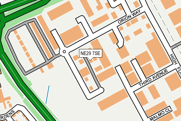 NE29 7SE map - OS OpenMap – Local (Ordnance Survey)