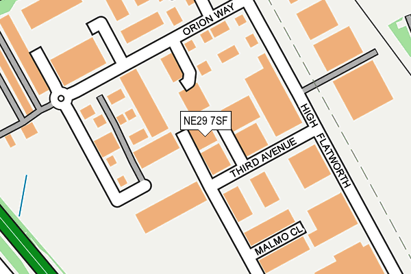 NE29 7SF map - OS OpenMap – Local (Ordnance Survey)