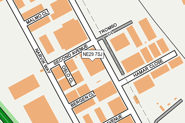 NE29 7SJ map - OS OpenMap – Local (Ordnance Survey)