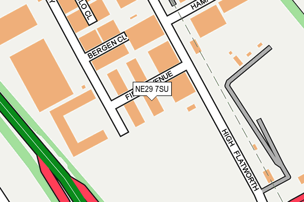 NE29 7SU map - OS OpenMap – Local (Ordnance Survey)