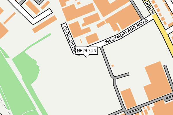 NE29 7UN map - OS OpenMap – Local (Ordnance Survey)