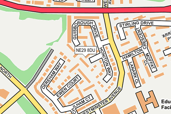 NE29 8DU map - OS OpenMap – Local (Ordnance Survey)