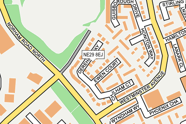 NE29 8EJ map - OS OpenMap – Local (Ordnance Survey)