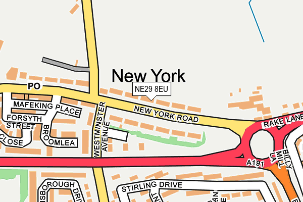 NE29 8EU map - OS OpenMap – Local (Ordnance Survey)