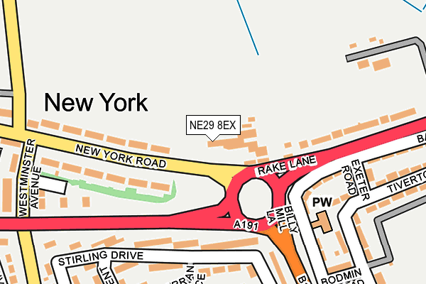 NE29 8EX map - OS OpenMap – Local (Ordnance Survey)
