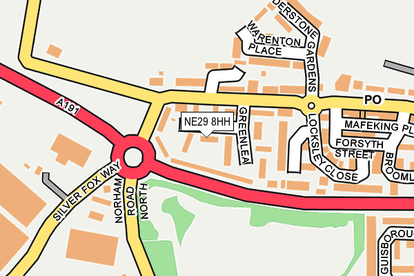 NE29 8HH map - OS OpenMap – Local (Ordnance Survey)