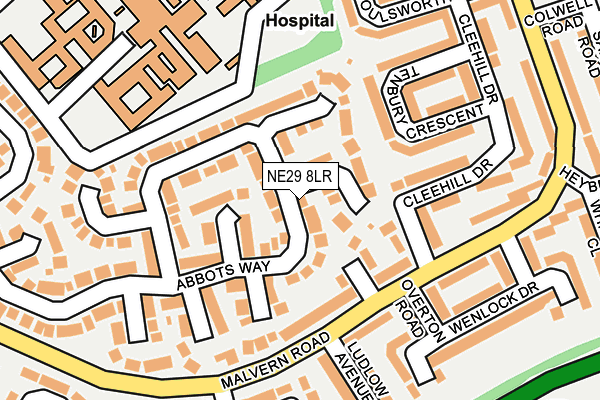 NE29 8LR map - OS OpenMap – Local (Ordnance Survey)