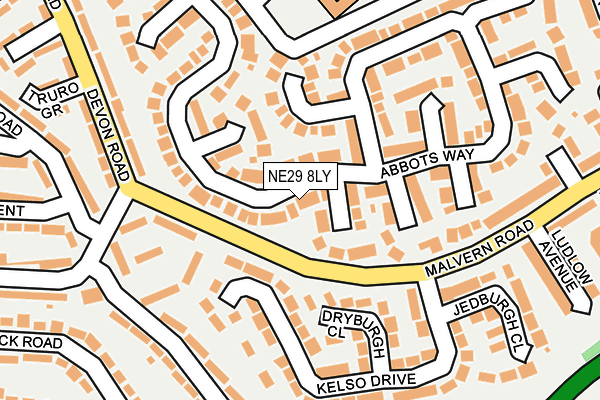 NE29 8LY map - OS OpenMap – Local (Ordnance Survey)