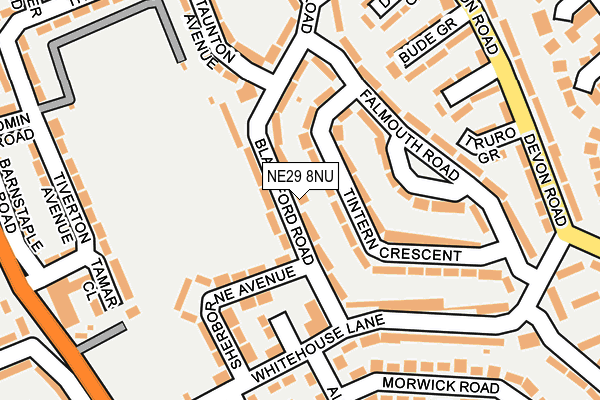 NE29 8NU map - OS OpenMap – Local (Ordnance Survey)