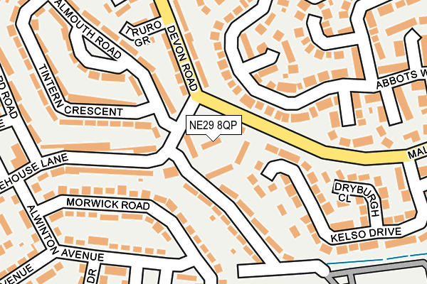 NE29 8QP map - OS OpenMap – Local (Ordnance Survey)