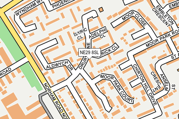 NE29 8SL map - OS OpenMap – Local (Ordnance Survey)