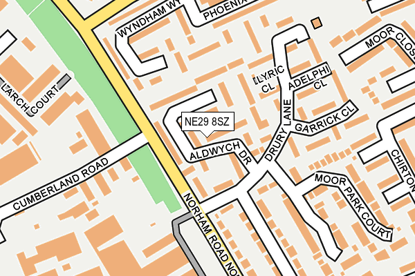 NE29 8SZ map - OS OpenMap – Local (Ordnance Survey)