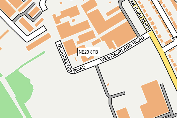 NE29 8TB map - OS OpenMap – Local (Ordnance Survey)